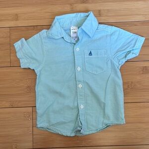 Carter's Blue Button Down Shirt Lightweight Cotton
